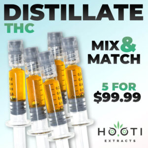 Hooti Extracts THC Distillate Syringes 5 Pack