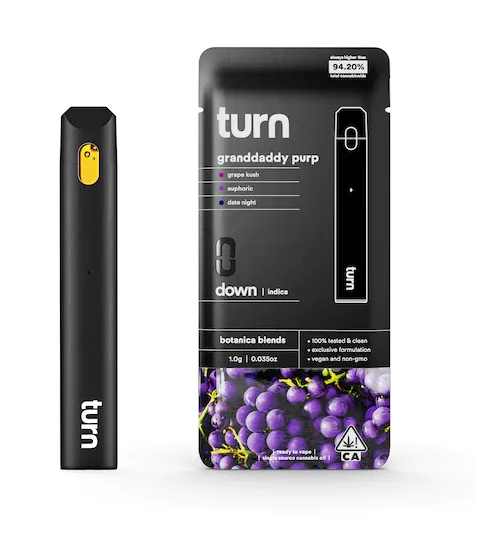 TURN DISPOSABLE | Granddaddy Purp (indica) – 1Gram