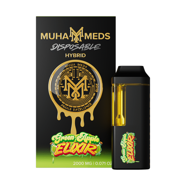 Muha Meds 2g Disposable Green Apple Elixir Hybrid