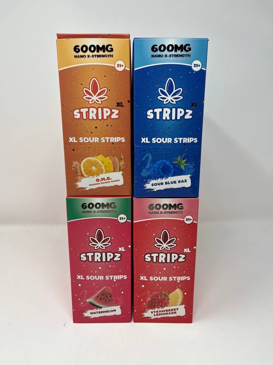 Xl Sour Strips Gummies 600 Mg